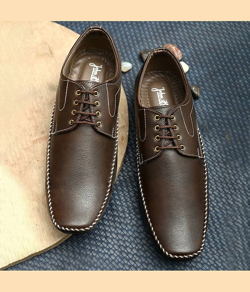 John Karsun - Brown Men's Derby Formal Shoes - Formal Shoes | Buy online on ZillyBuy