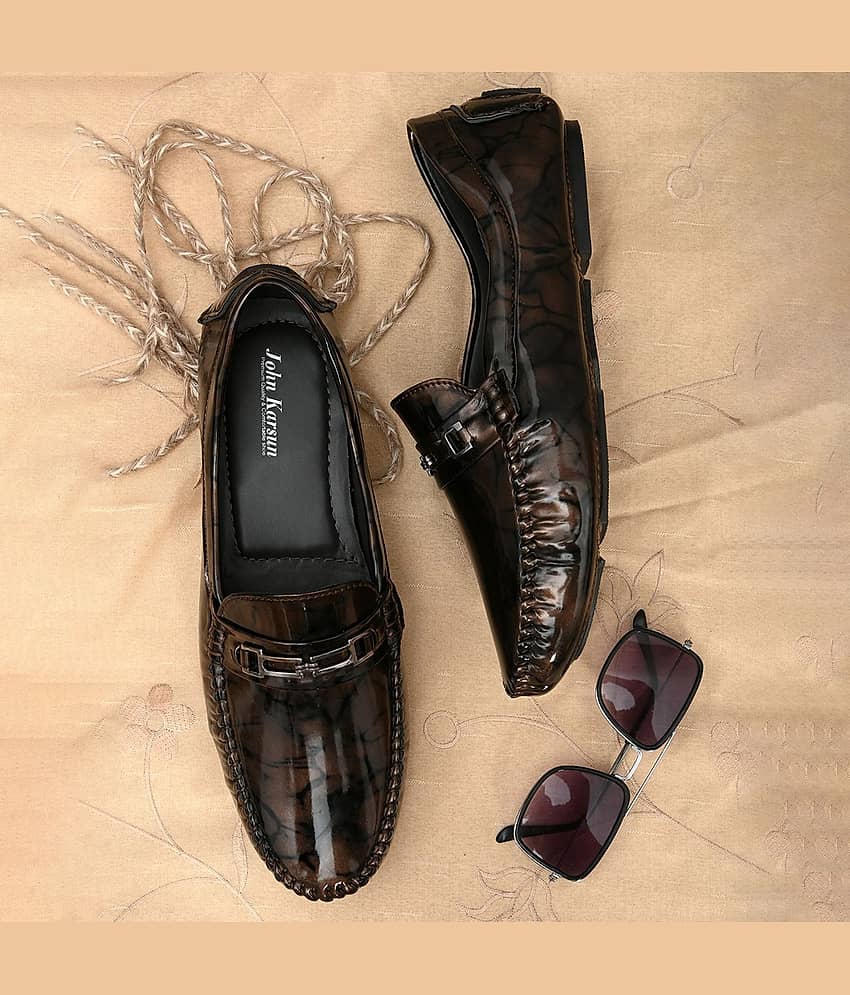John Karsun - Brown Men's Driving - Formal Shoes | Buy online on ZillyBuy