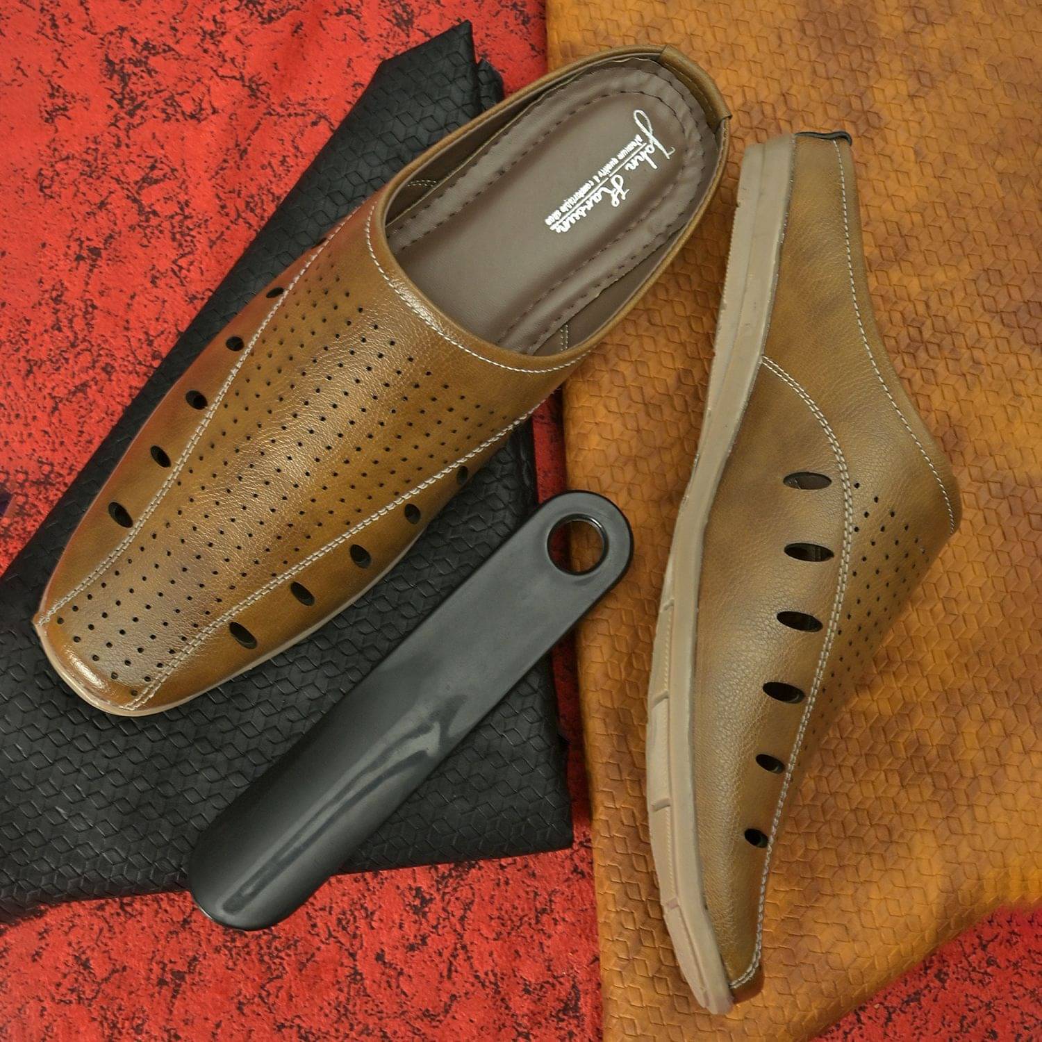 John Karsun Mules Tan Casual Shoes John Karsun Mules Tan Casual Shoes
