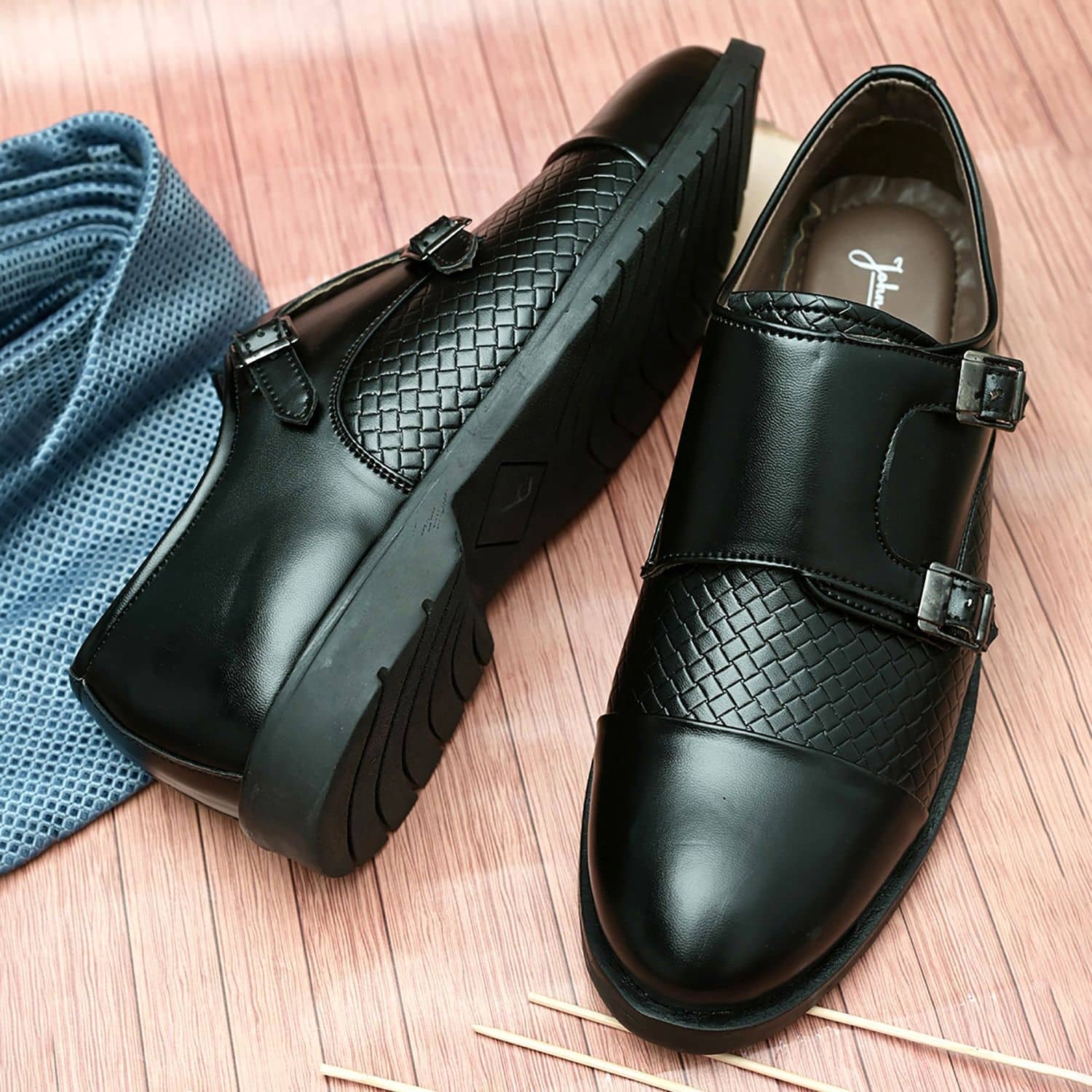 John Karsun Oxford Artificial Leather Black Formal Shoes - Formal Shoes | Buy online on ZillyBuy