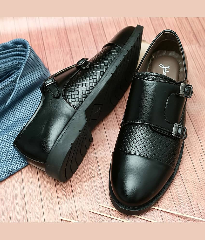John Karsun Oxford Artificial Leather Black Formal Shoes - Formal Shoes | Buy online on ZillyBuy