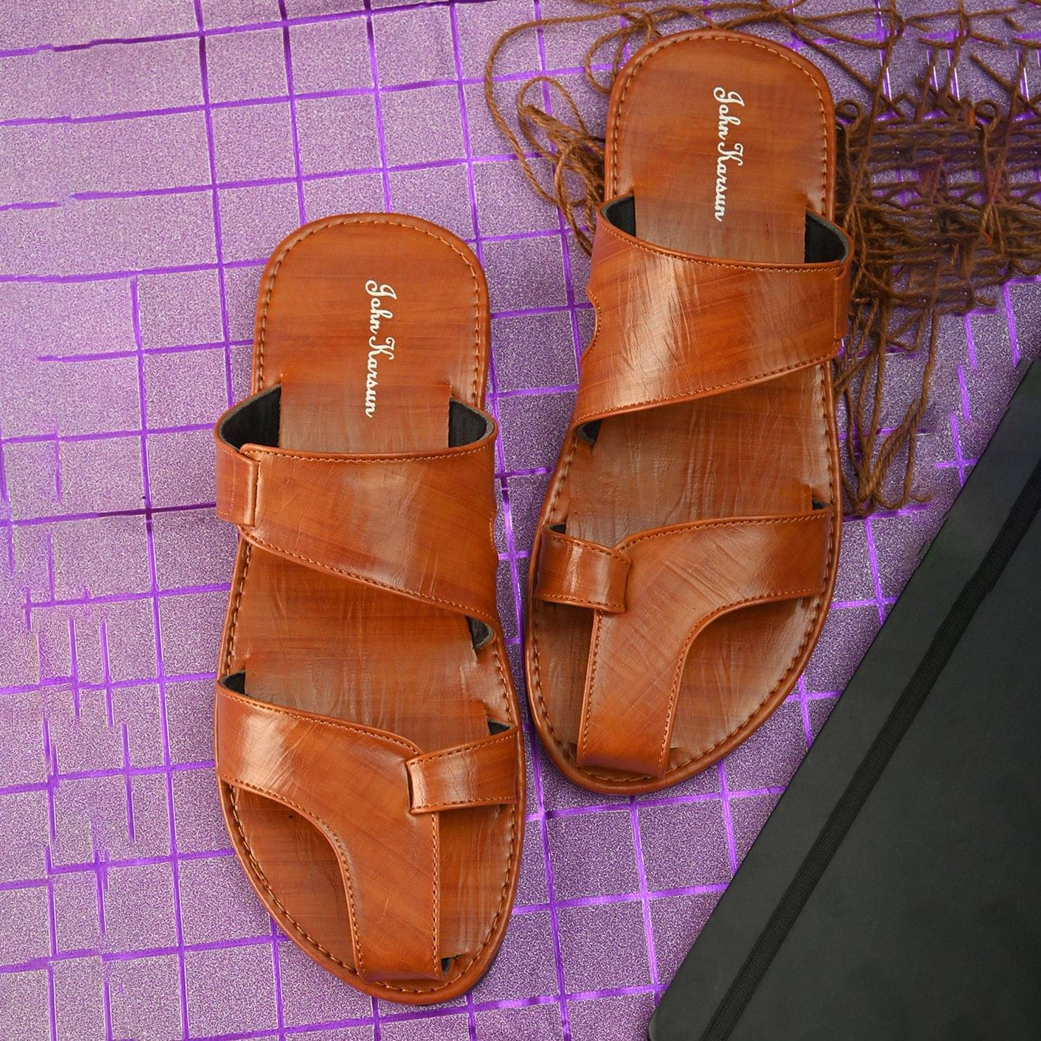     			John Karsun - Tan  Daily Slipper