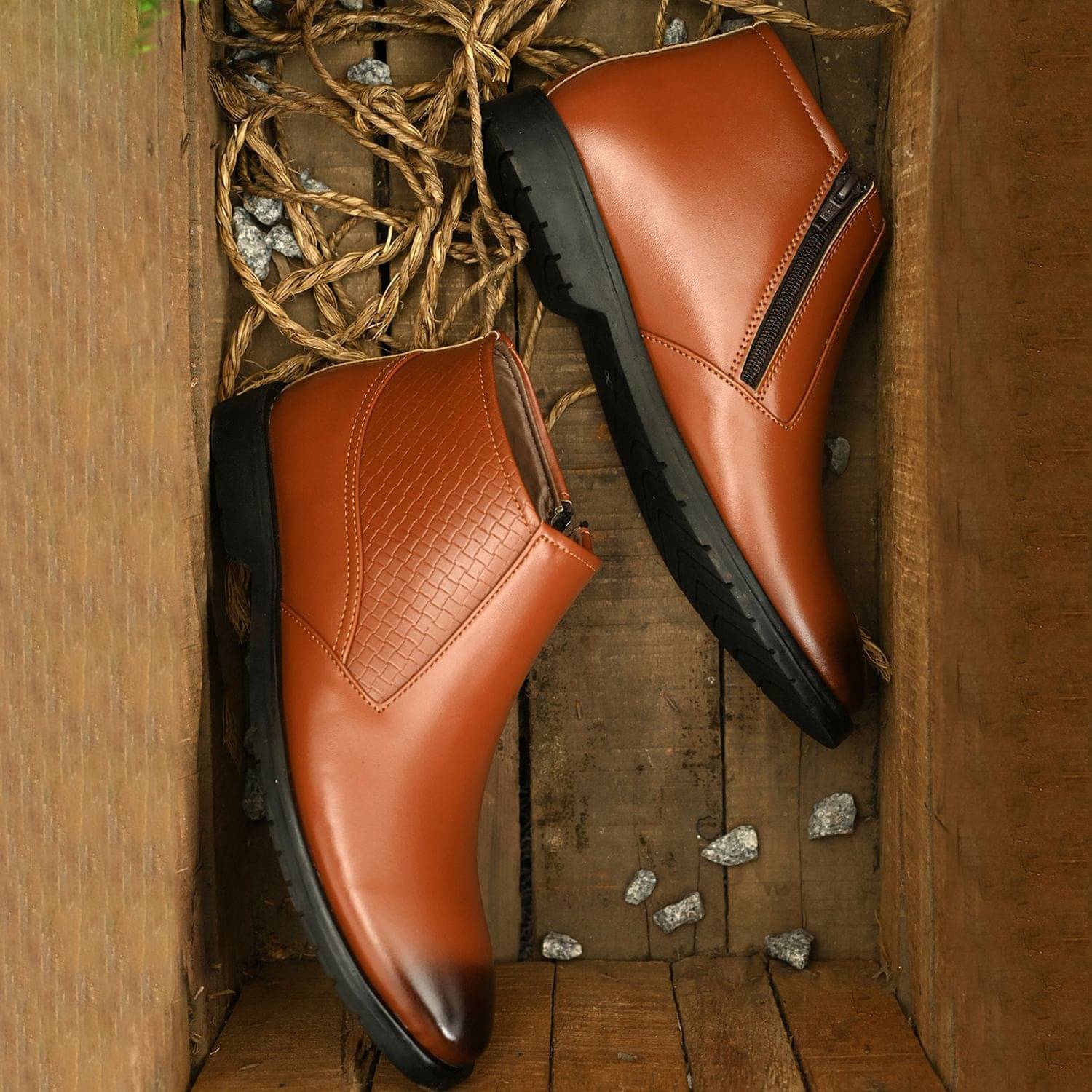     			John Karsun - Tan Men's Boots