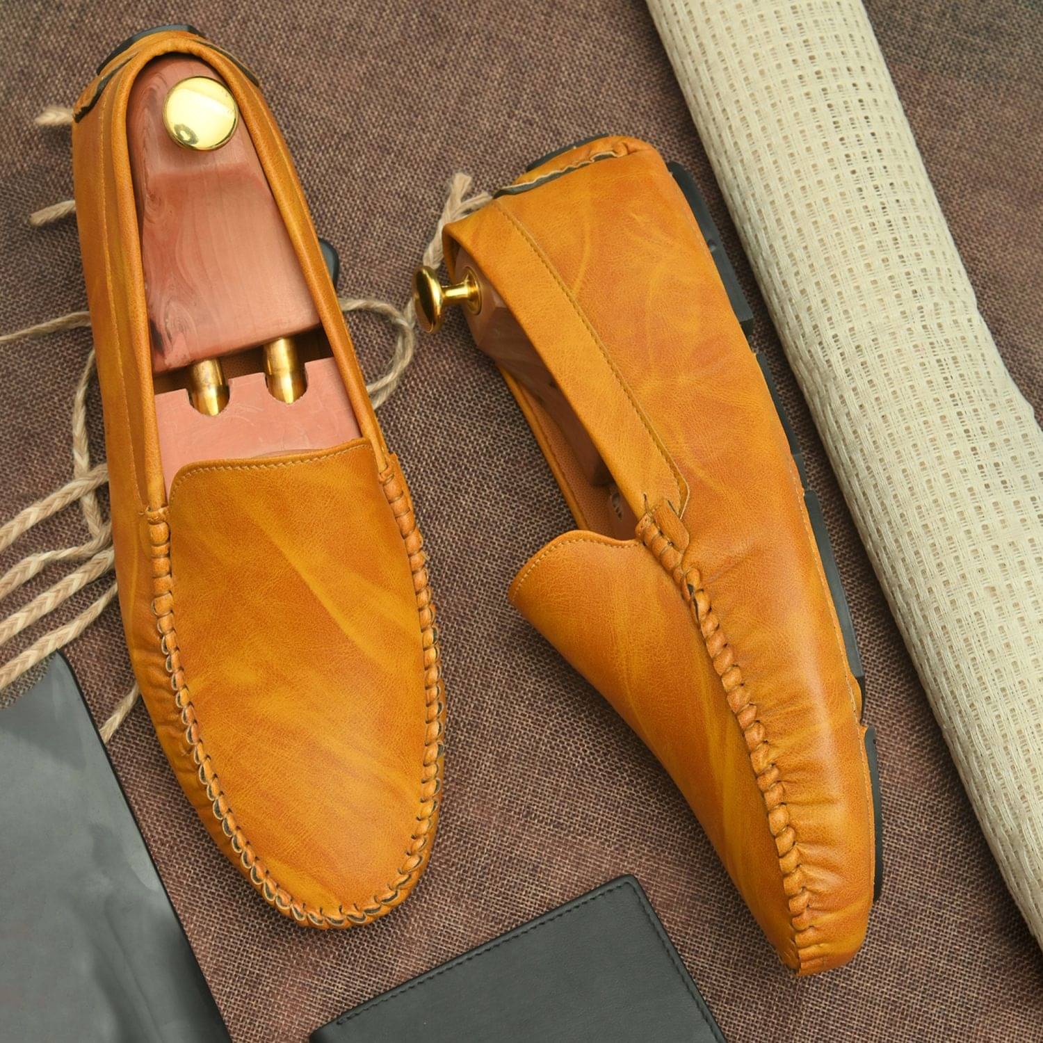     			John Karsun - Tan Men's Slip on