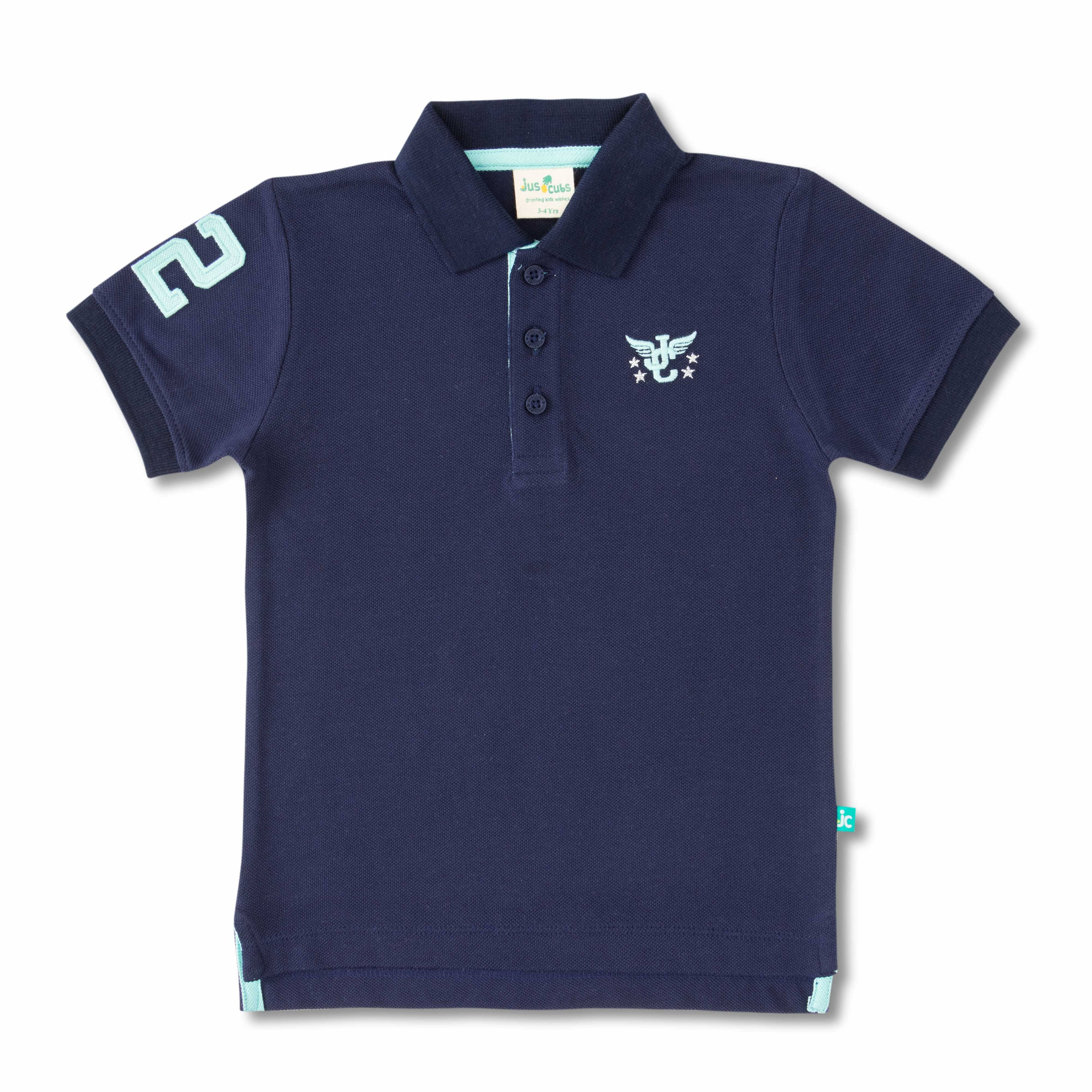     			Juscubs Pack of 3 Boys Cotton Blend T-Shirt ( Navy Blue )