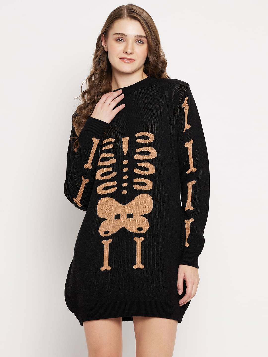     			KASMA Acro Wool High Neck Women's Pullovers - Black ( )