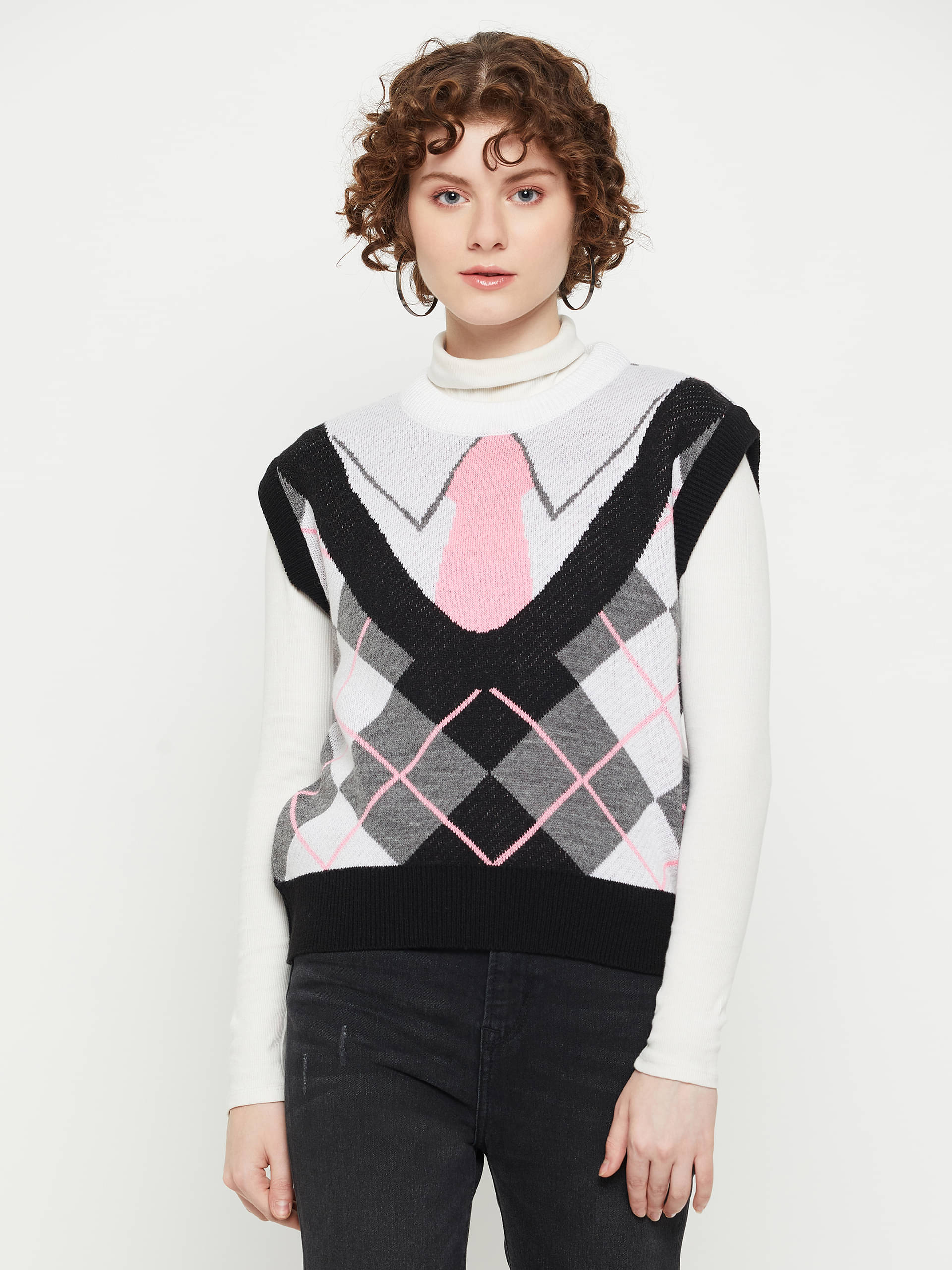 KASMA Acro Wool Round Neck Women's Pullovers - Multi Color ( ) KASMA Acro Wool Round Neck Women's Pullovers - Multi Color ( )