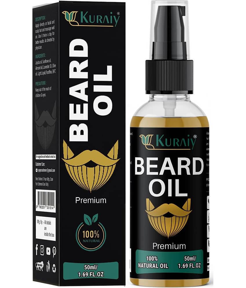 KURAIY Beard Growth Essential Oil For Men Beard Care Hair Growth Nourishing Beard Care - Beard Care and Tools | Buy online on ZillyBuy