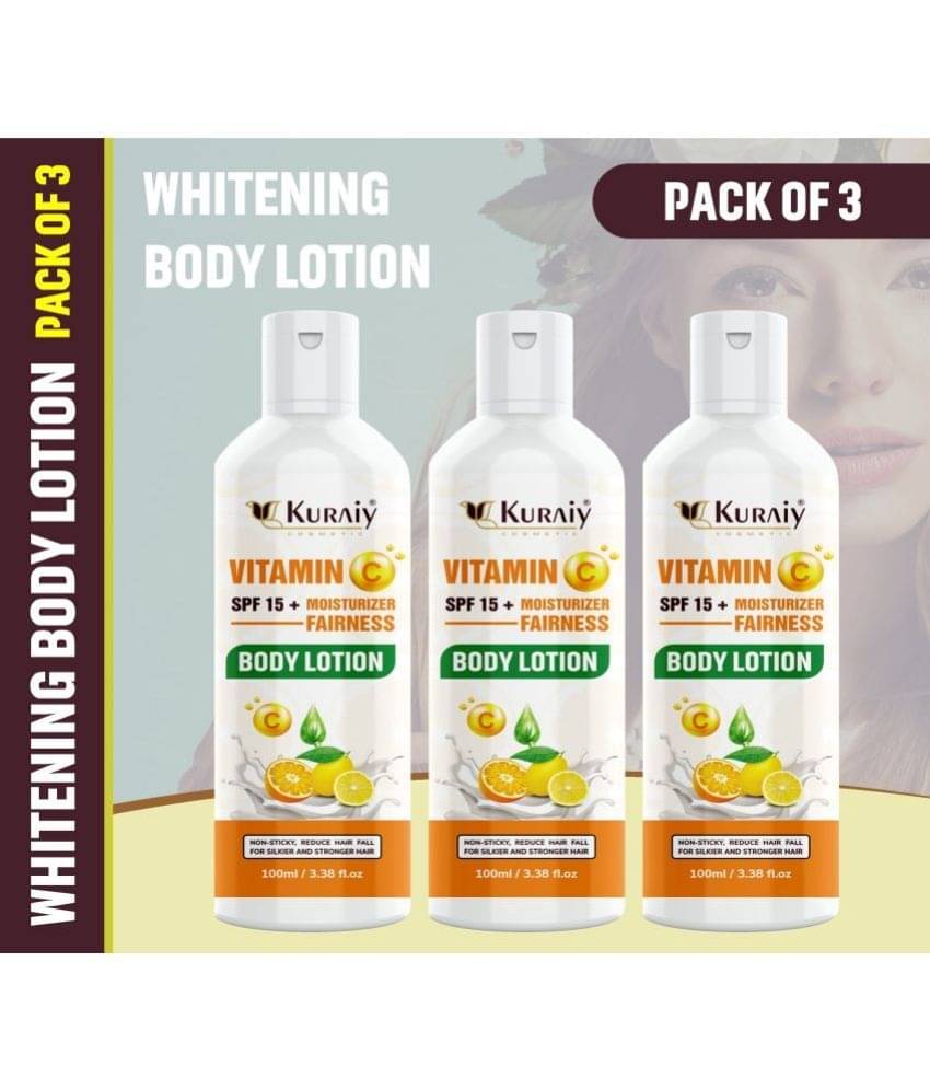 KURAIY Beautiful Vitamin C Body Lotion Whitening Moisturizing Body Lotion Pack Of 3 KURAIY Beautiful Vitamin C Body Lotion Whitening Moisturizing Body Lotion Pack Of 3