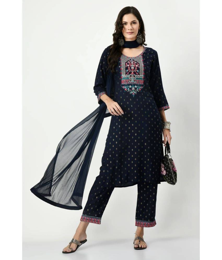 MAURYA Cotton Embroidered Kurti With Pants Women's Stitched Salwar Suit - Green ( Pack of 1 ) MAURYA Cotton Embroidered Kurti With Pants Women's Stitched Salwar Suit - Green ( Pack of 1 )