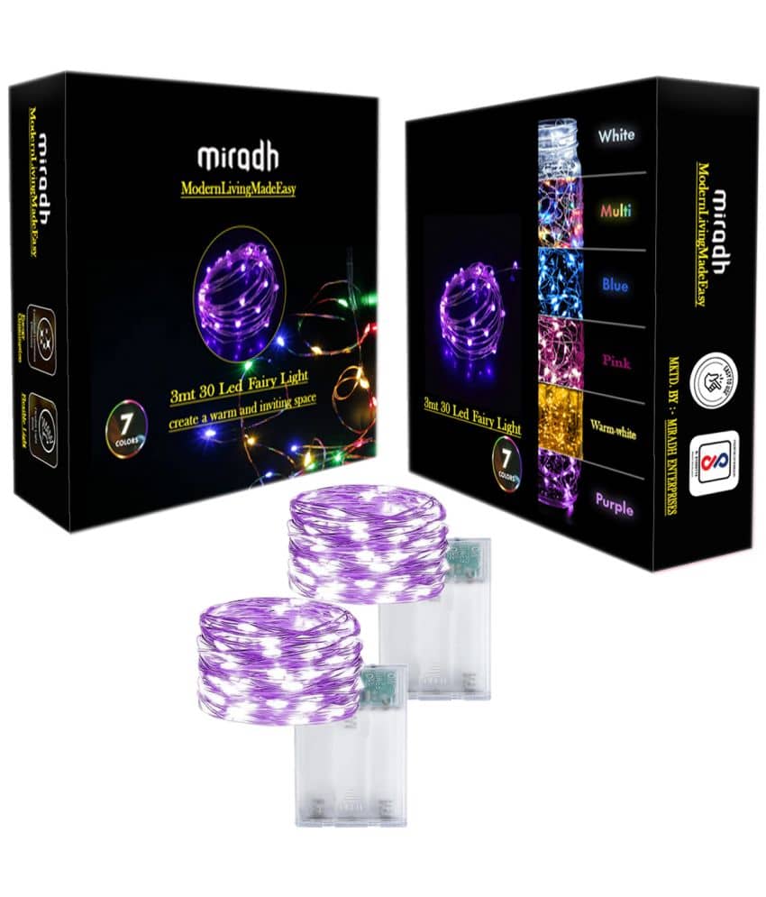 MIRADH - Purple 3Mtr String Light ( Pack of 2 )