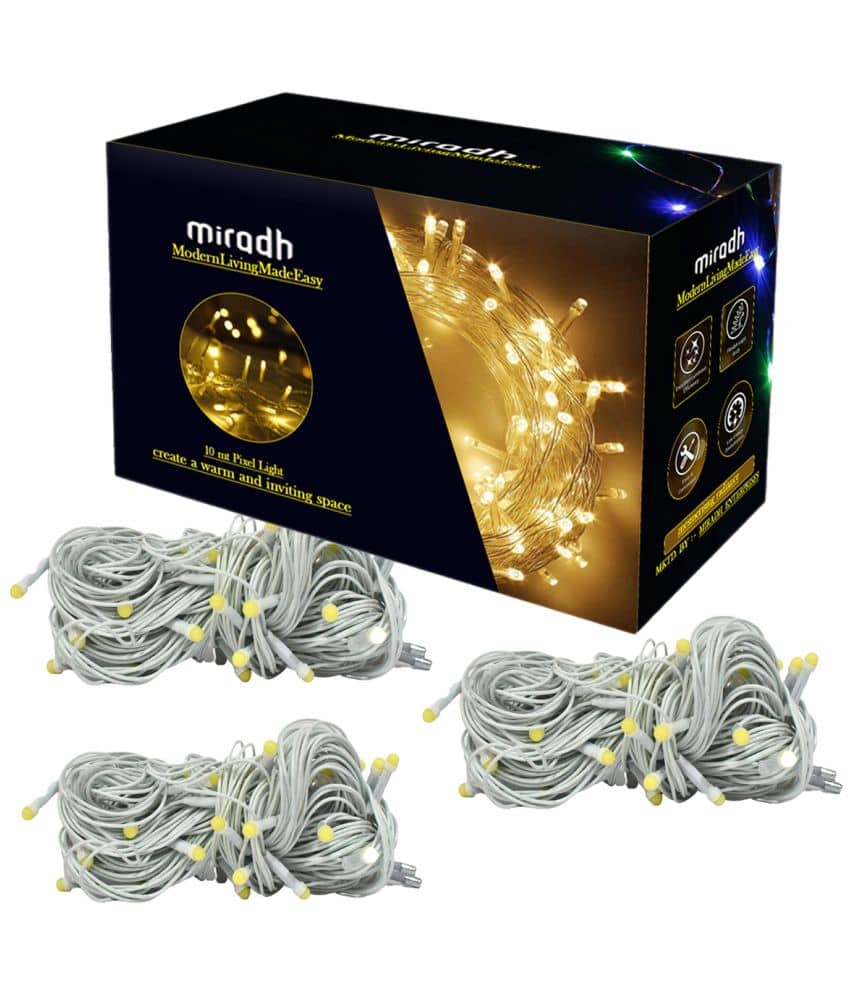 MIRADH - Yellow 10Mtr String Light (Pack of 2)