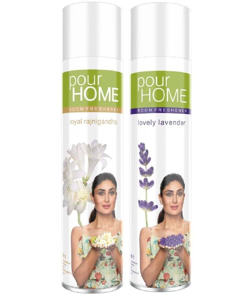     			POUR HOME Rajnigandha & Lavender Room Freshener Spray , 220ml Each ( Pack of 2 )