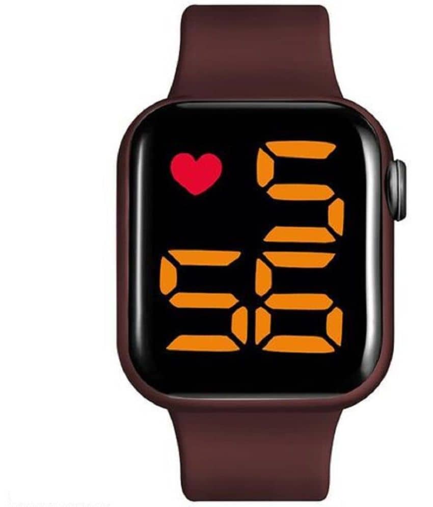 Renaissance Traders - Maroon Silicon Digital Men's Watch