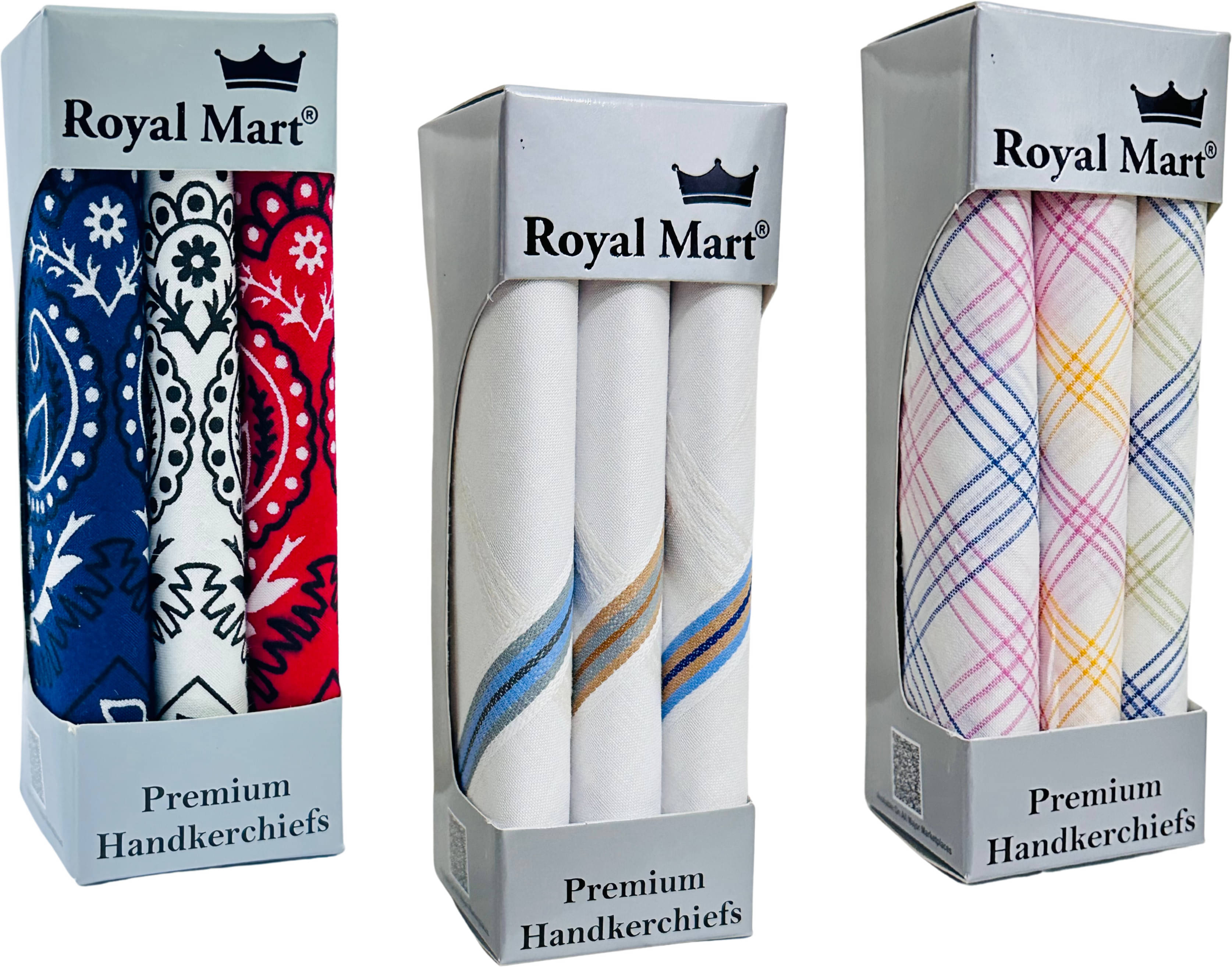 Royal Mart - Multi Blended Men's Handkerchief ( Pack of 9 ) Royal Mart - Multi Blended Men's Handkerchief ( Pack of 9 )