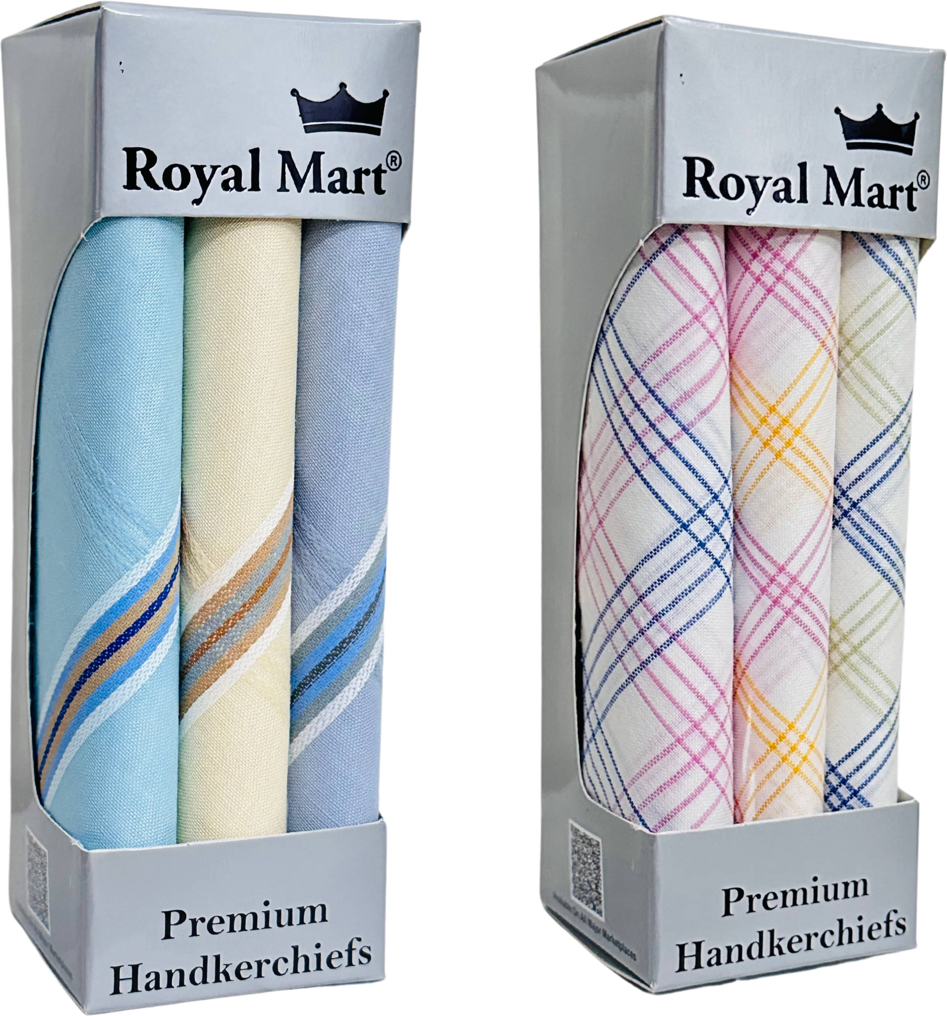 Royal Mart - Multicolor Blended Men's Handkerchief ( Pack of 6 ) Royal Mart - Multicolor Blended Men's Handkerchief ( Pack of 6 )