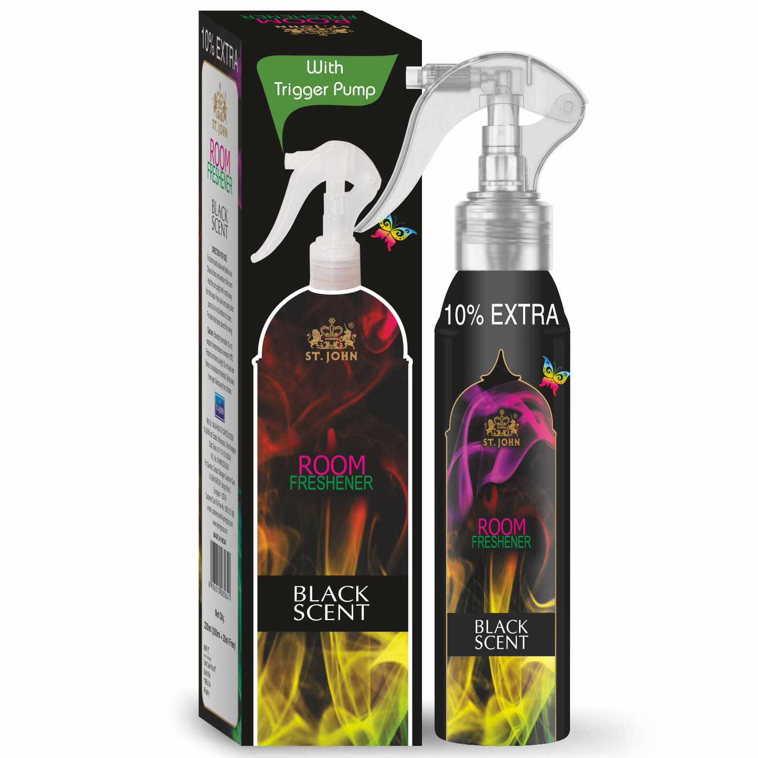     			ST.JOHN Black Scent Room Freshener For Home, Office 250ml - Pack of 1