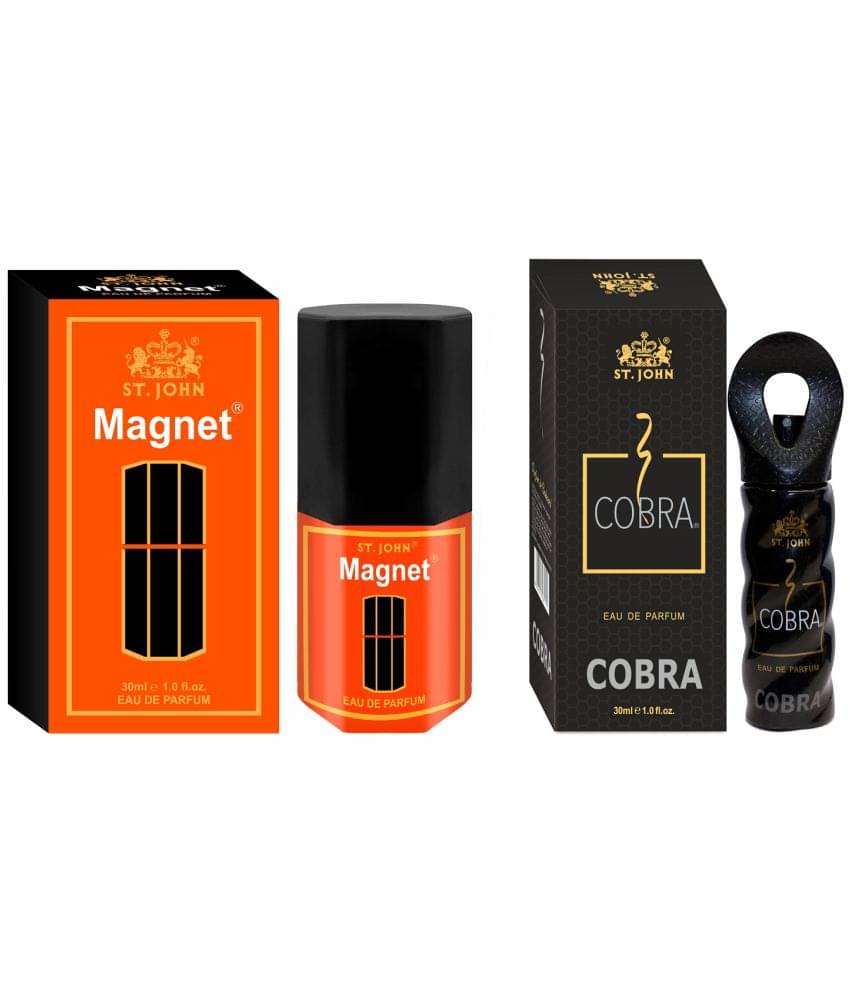     			ST.JOHN Cobra Perfume 30ml & Magnet 30ml, Long Lasting Perfume For Men (60ml) - Pack of 2