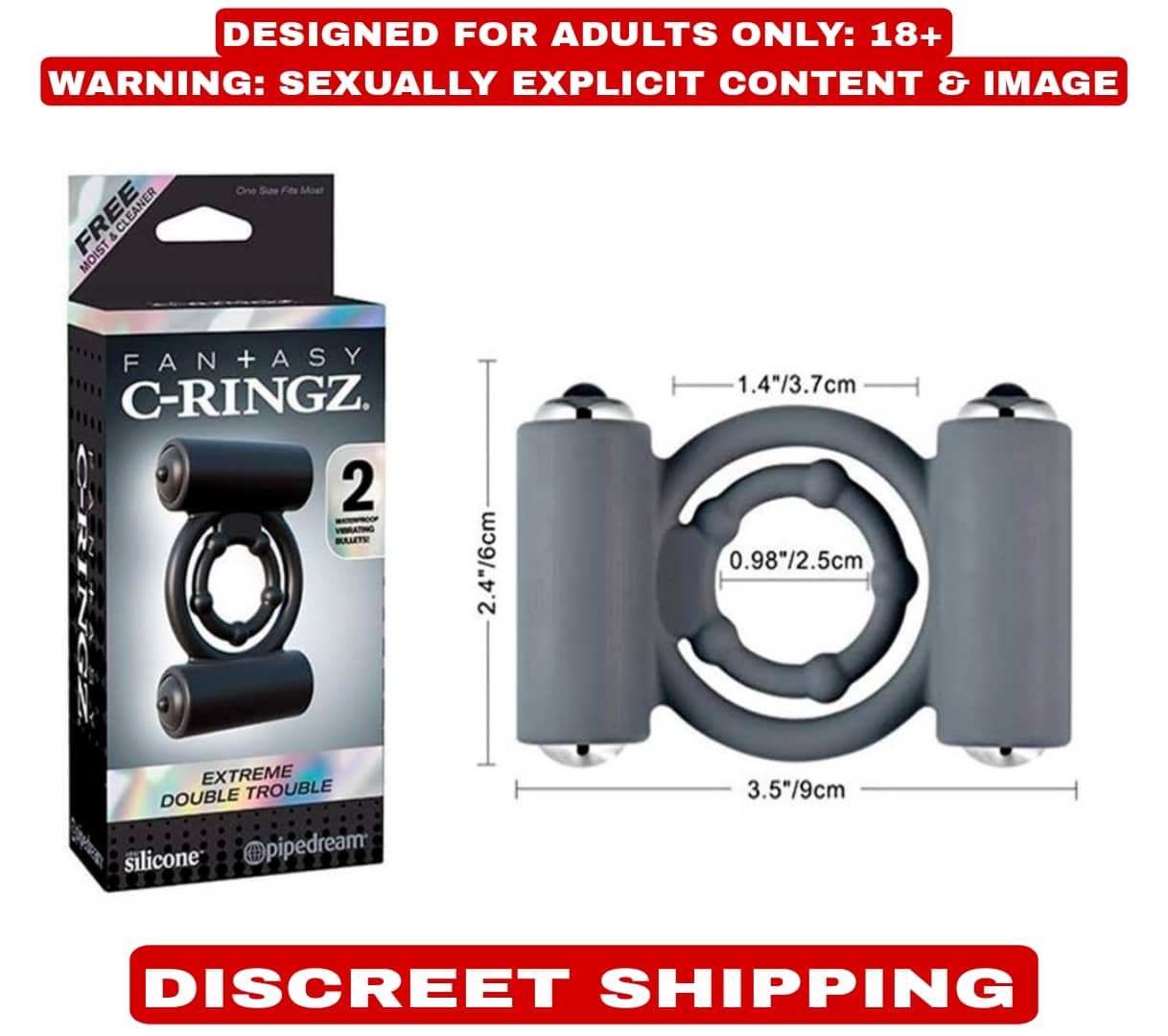 Vibrating Double Bullet Vibrator Ring Cock Ring For Added Pleasure | Sex Toys For Men By Kamahouse