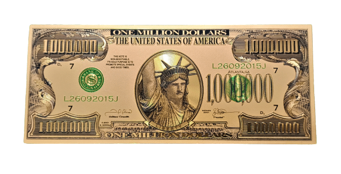     			1 MILLION DOLLAR 24 CT BILL SUPER BEAUTY