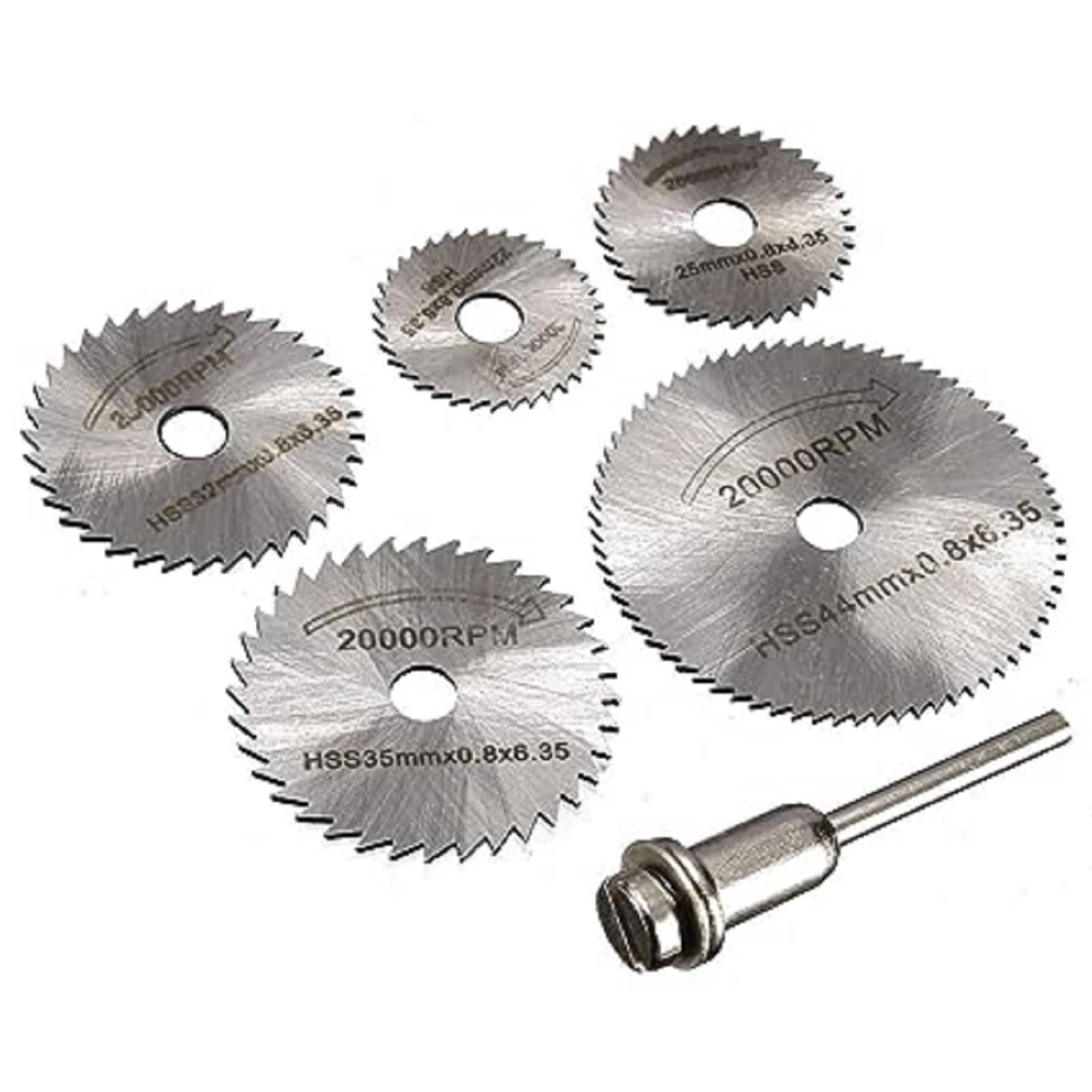 6Pc Hss Circular Saw Blade Set for Metal and Dremel Rotary for Wood Aluminum Cutting Rotary Tool