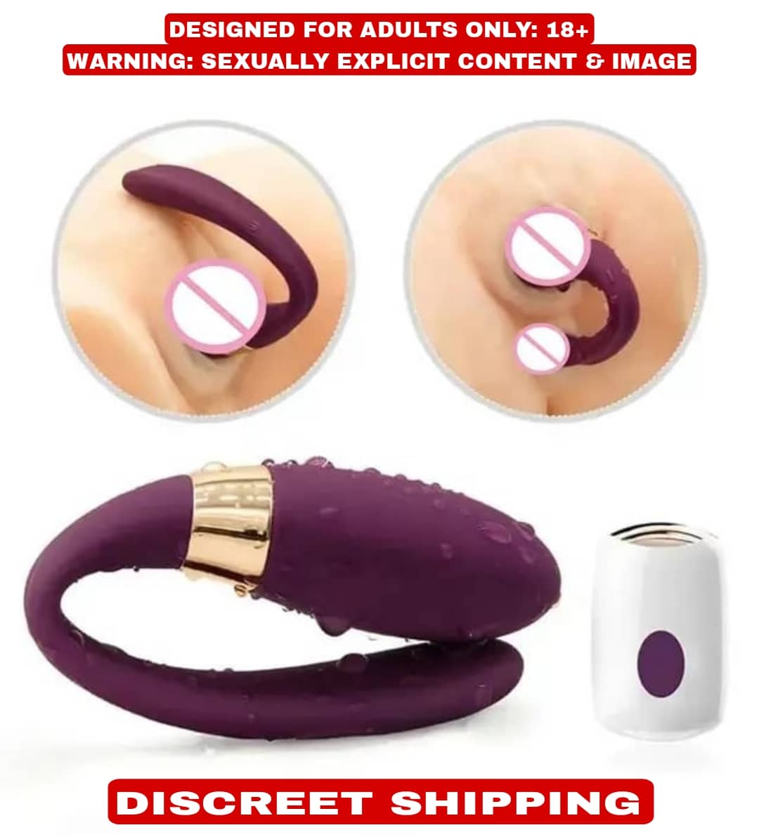 7 Vibration Remote Control U Shape USB Couple Vibrator Sex Toys for Adults Women - Vagina G-Spot Massager By Kamahouse