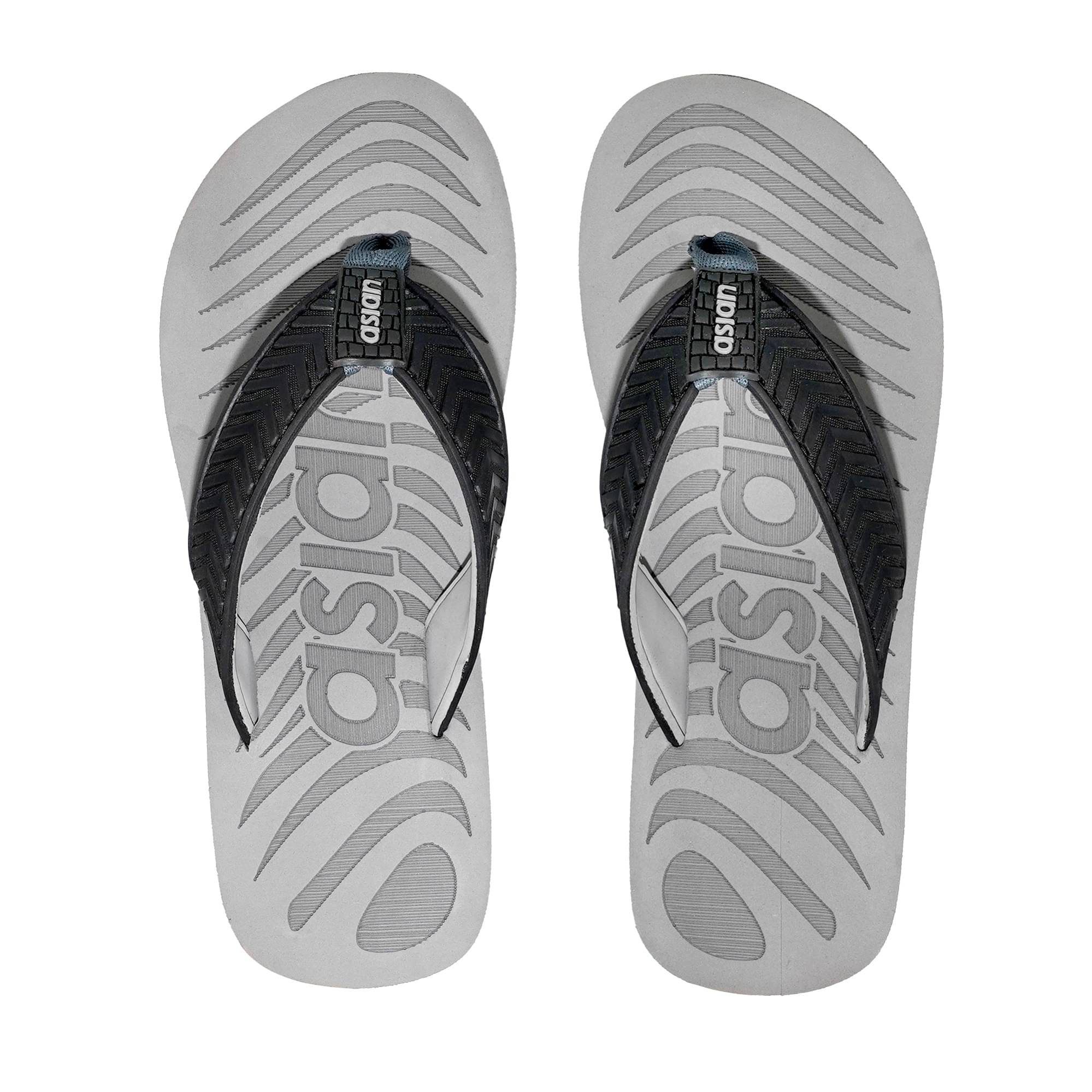     			ASIAN Grey Men's Thong Flip Flop