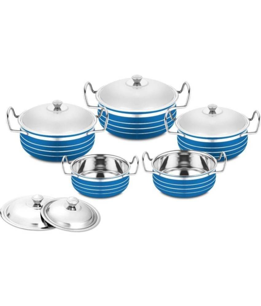     			Classic Essentials - Biryani Handi (set of 5) Blue Serving Handi ( Set of 5 )
