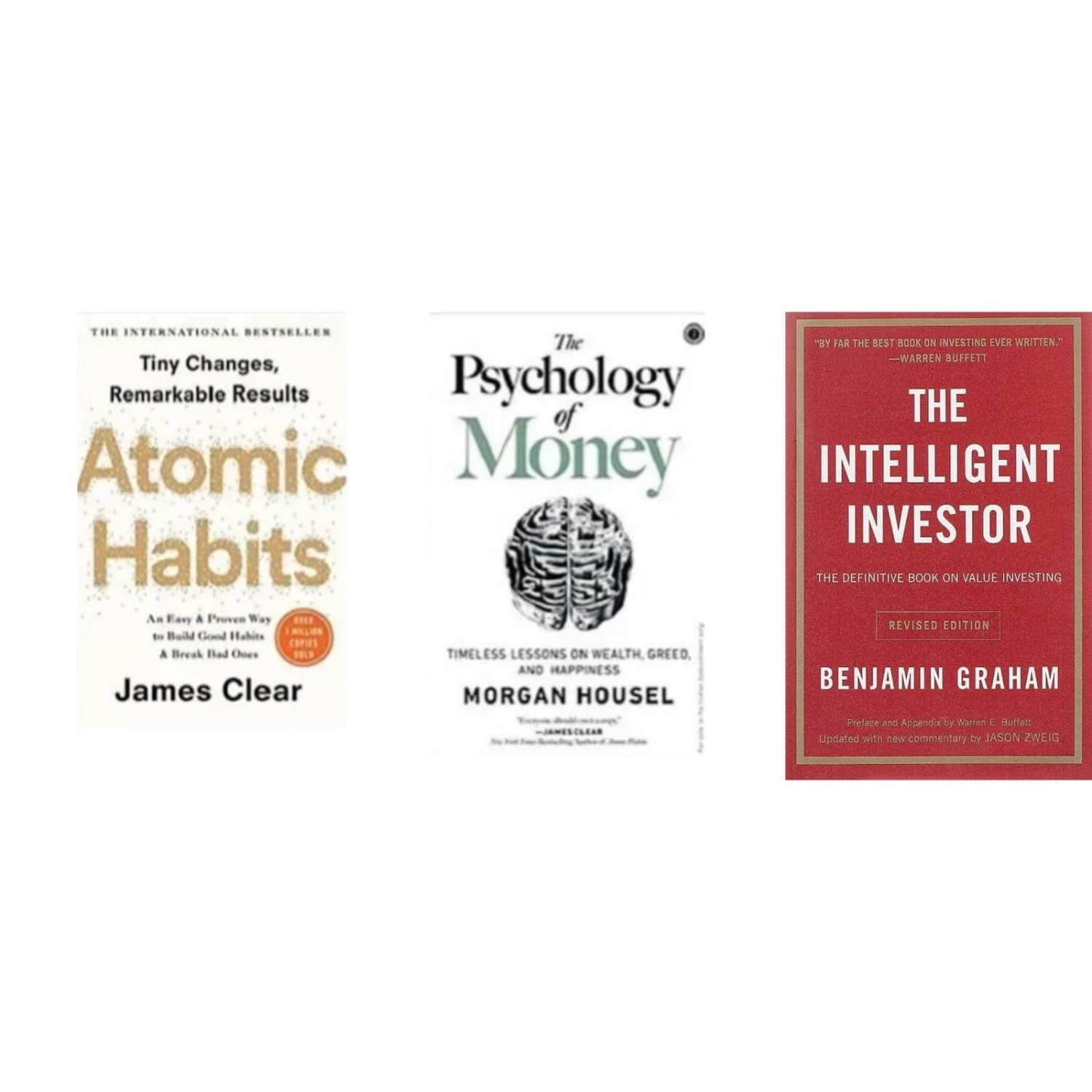 ( Combo Of 3 Pack ) Atomic Habits & The Psychology Of Money & The Intelligent Investor Paperback , English 2023 ( Combo Of 3 Pack ) Atomic Habits & The Psychology Of Money & The Intelligent Investor Paperback , English 2023