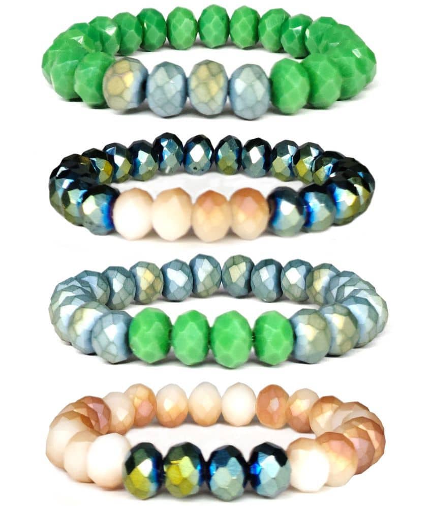 DAIVYA WELLNESS - Multicolor Bracelet ( Pack of 4 ) - Bangles & Bracelets | Buy online on ZillyBuy