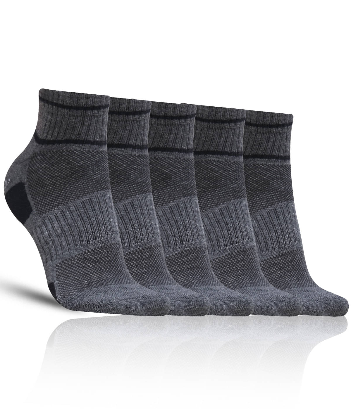 Dollar - Cotton Men's Self Design Light Grey Ankle Length Socks ( Pack of 5 ) Dollar - Cotton Men's Self Design Light Grey Ankle Length Socks ( Pack of 5 )