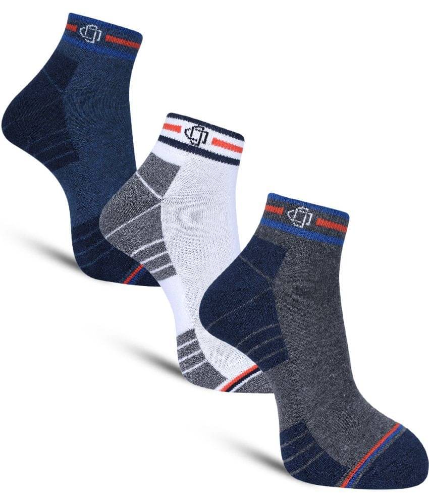 Dollar - Cotton Men's Self Design Multicolor Ankle Length Socks ( Pack of 3 ) Dollar - Cotton Men's Self Design Multicolor Ankle Length Socks ( Pack of 3 )