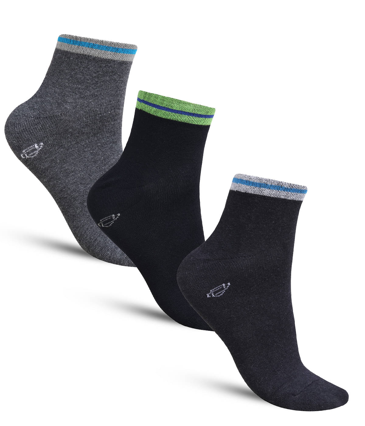 Dollar - Cotton Men's Solid Grey Melange Ankle Length Socks ( Pack of 3 )     			Dollar - Cotton Men's Solid Grey Melange Ankle Length Socks ( Pack of 3 )