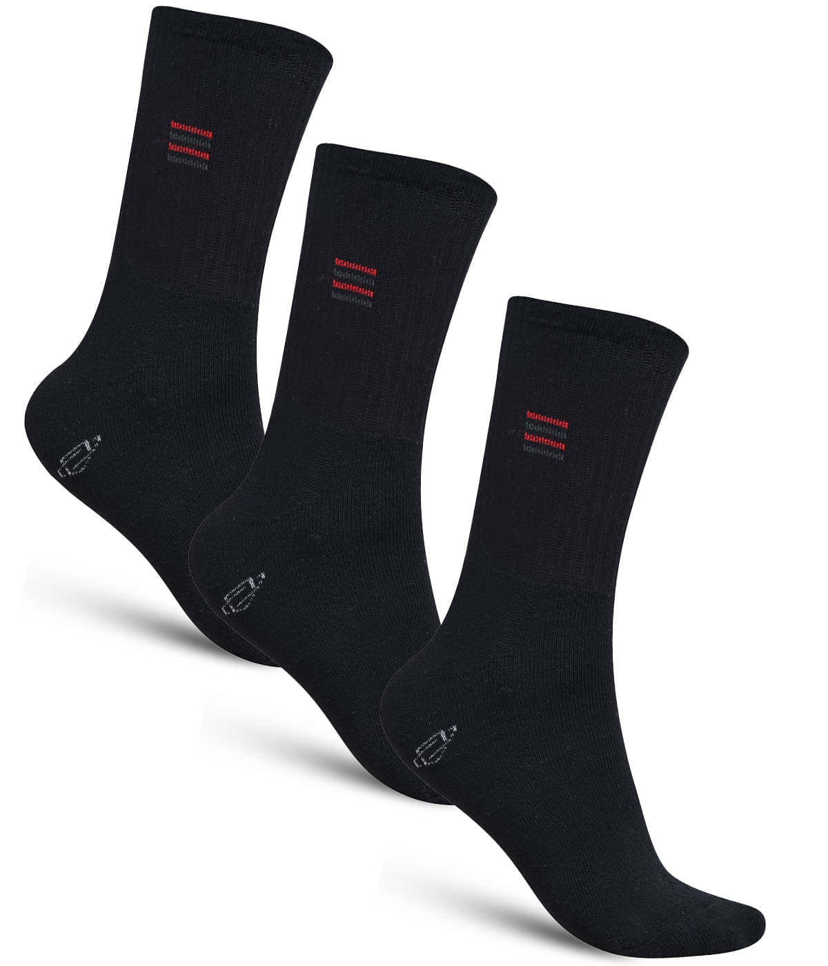     			Dollar - Cotton Men's Solid Black Mid Length Socks ( Pack of 3 )