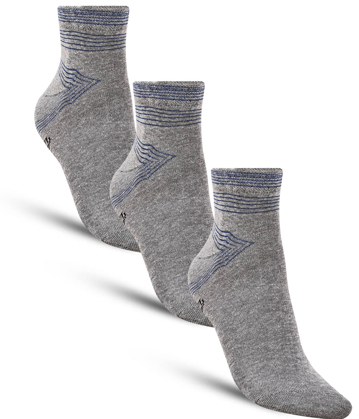 Dollar - Cotton Men's Solid Grey Melange Ankle Length Socks ( Pack of 3 ) Dollar - Cotton Men's Solid Grey Melange Ankle Length Socks ( Pack of 3 )