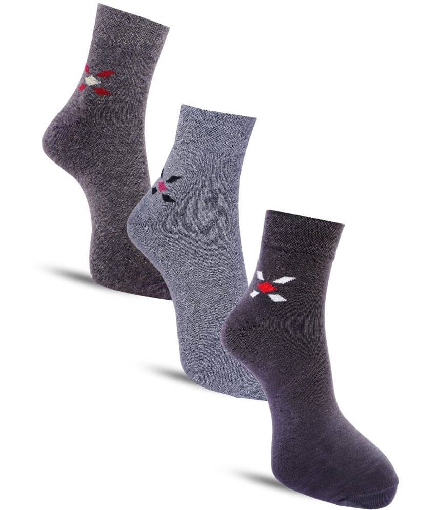Dollar - Cotton Men's Solid Multicolor Ankle Length Socks ( Pack of 3 )     			Dollar - Cotton Men's Solid Multicolor Ankle Length Socks ( Pack of 3 )