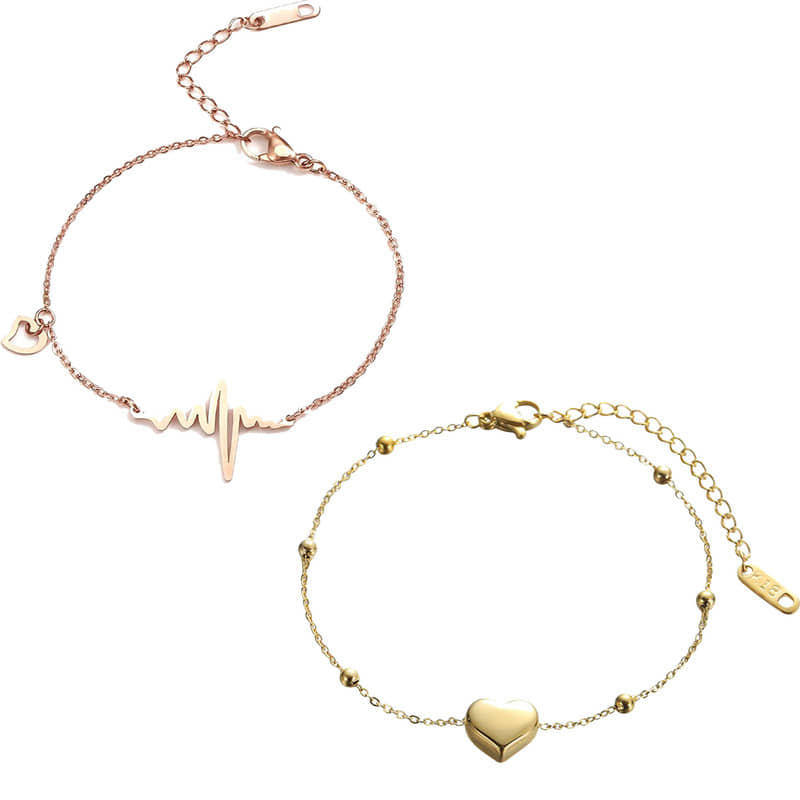 FASHION FRILL - Gold Anklets ( Pack of 2 ) - Anklets | Buy online on ZillyBuy