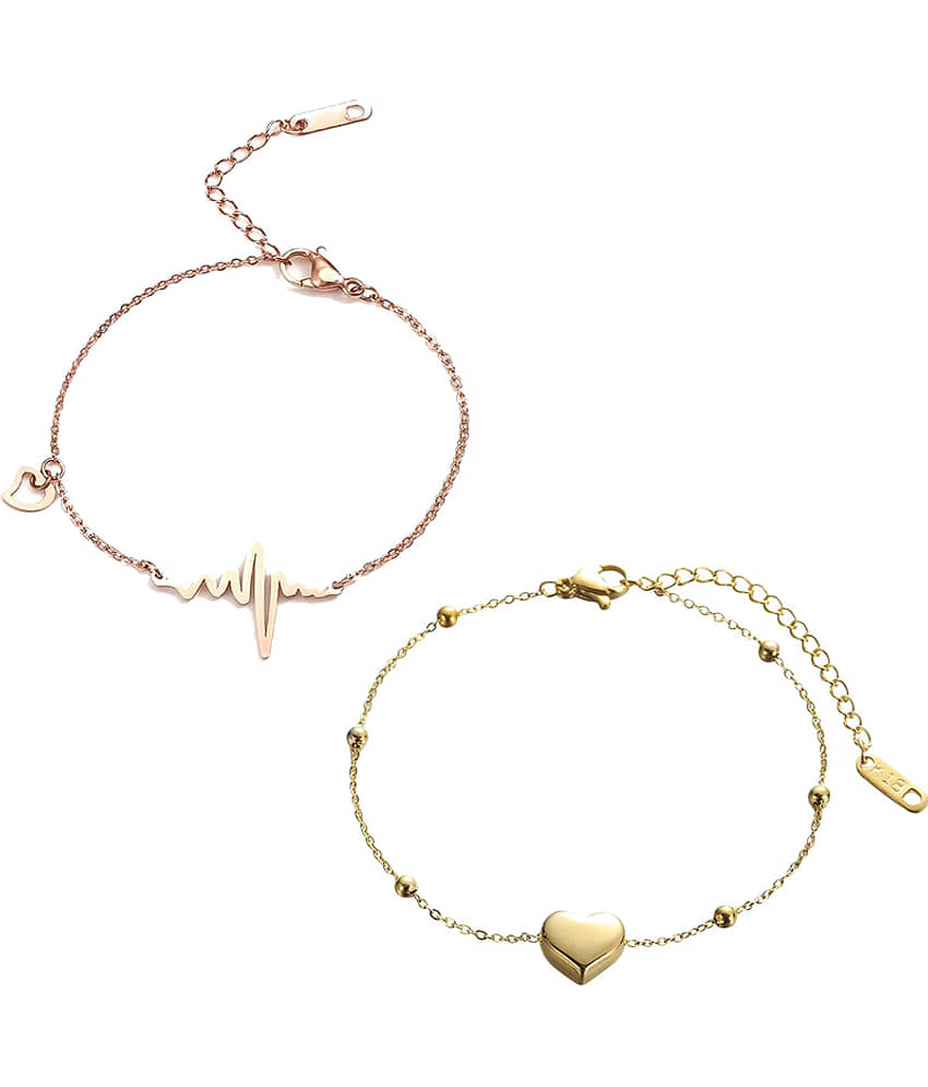 FASHION FRILL - Gold Anklets ( Pack of 2 ) - Anklets | Buy online on ZillyBuy