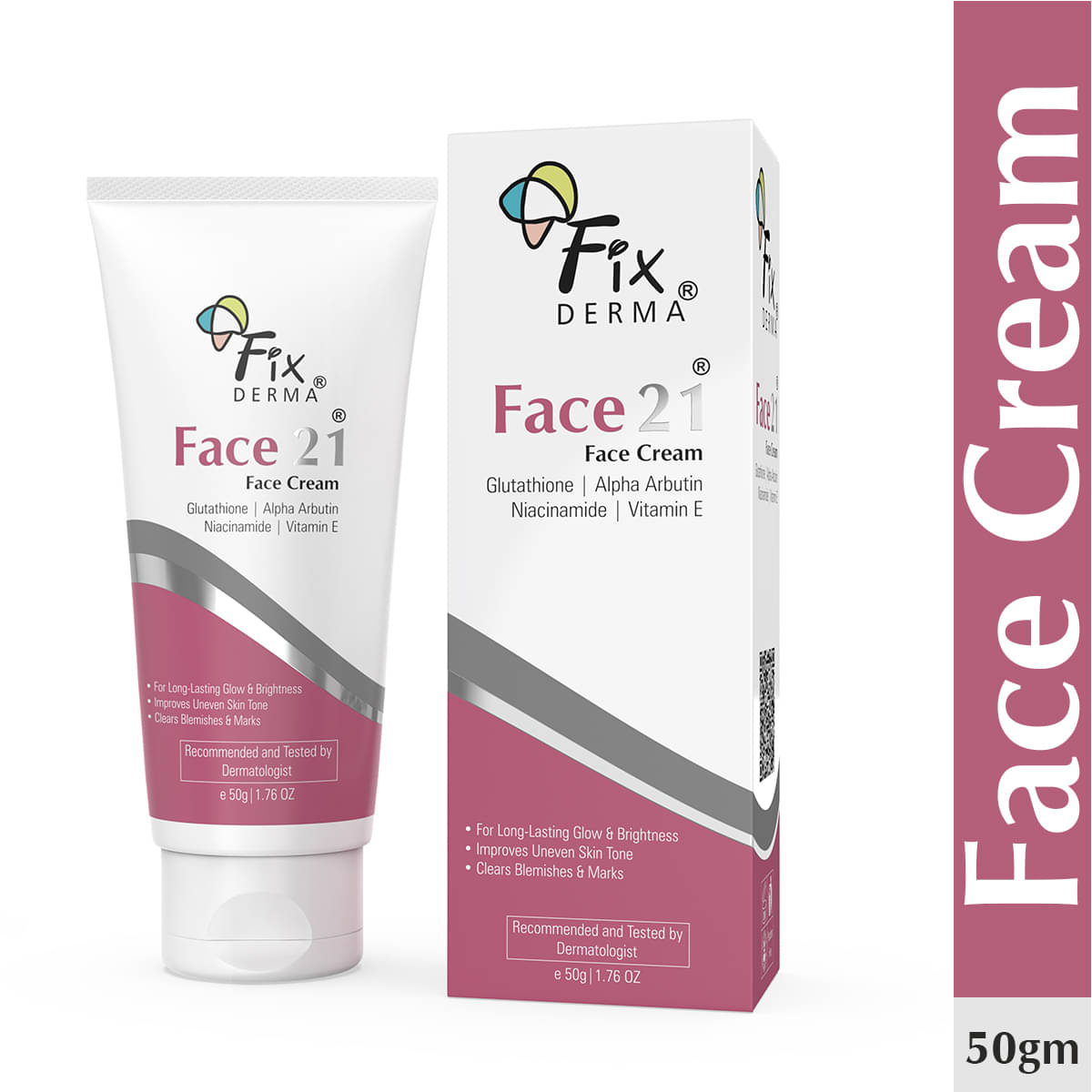     			Fixderma 2% Niacinamide Face 21 Cream for Fine Lines & Wrinkles 50g, (Pack of 1)