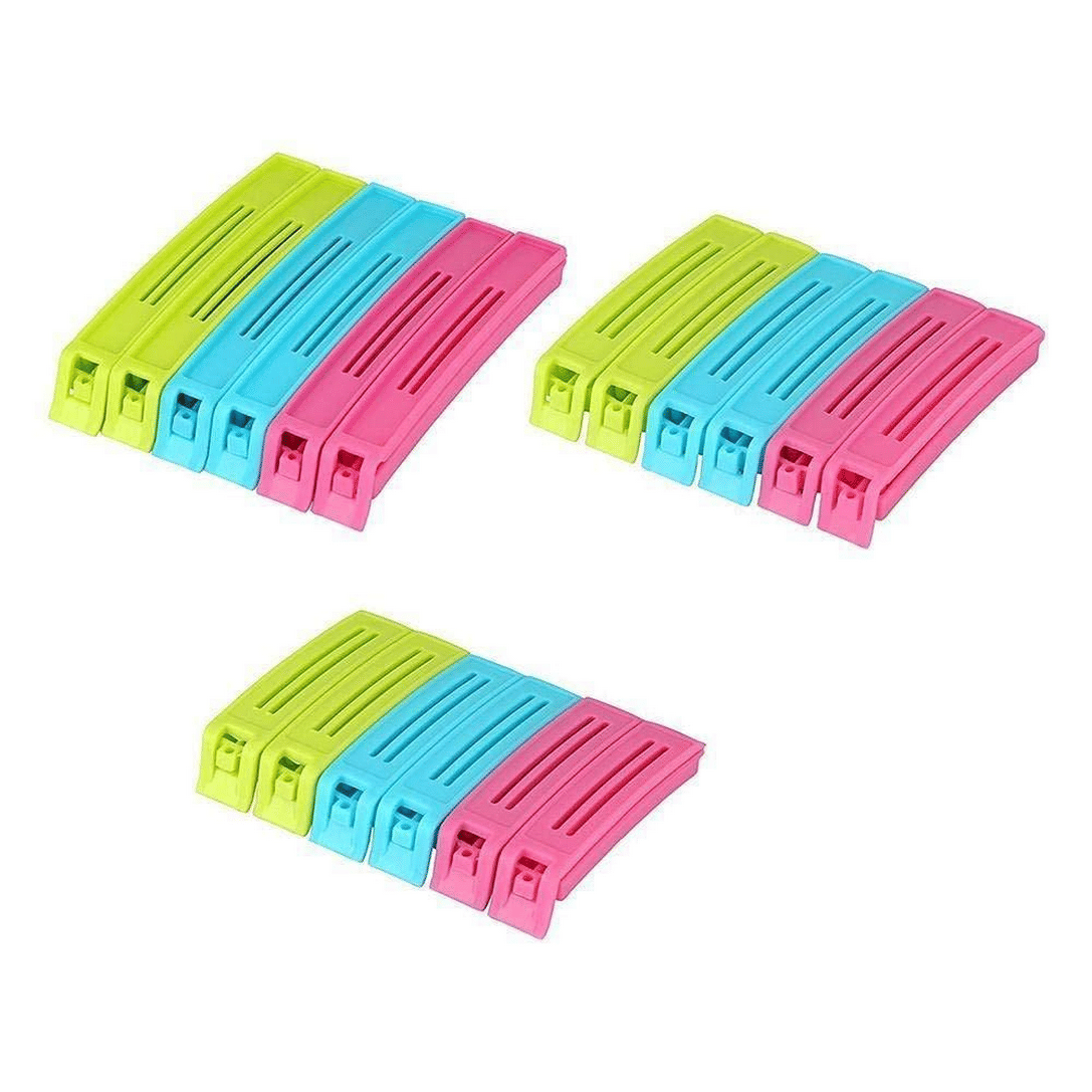     			Green Tales 18Pcs Plastic Food Snack Sealing Bag Pouch Clip Sealer for Keeping Food Fresh for Home, Kitchen, Camping (Multicolor)
