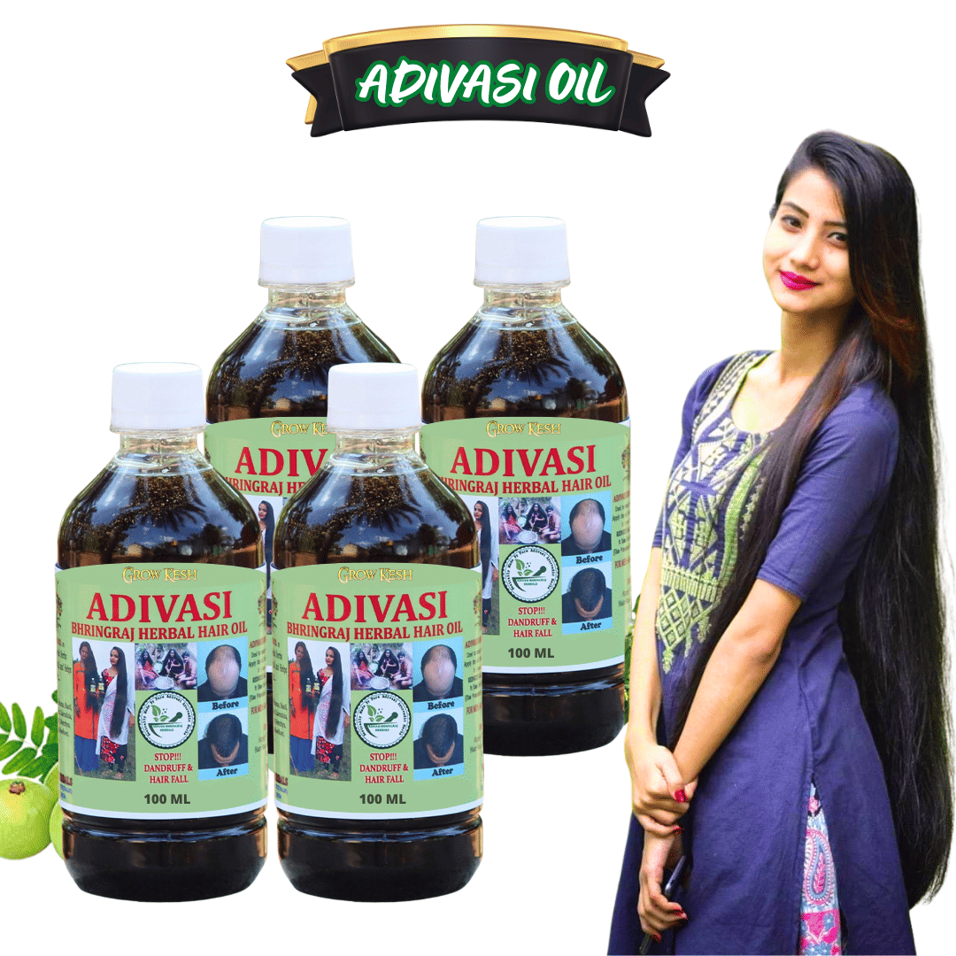 Growkesh - Anti Dandruff Bhringraj Oil 400 ml ( Pack of 4 )