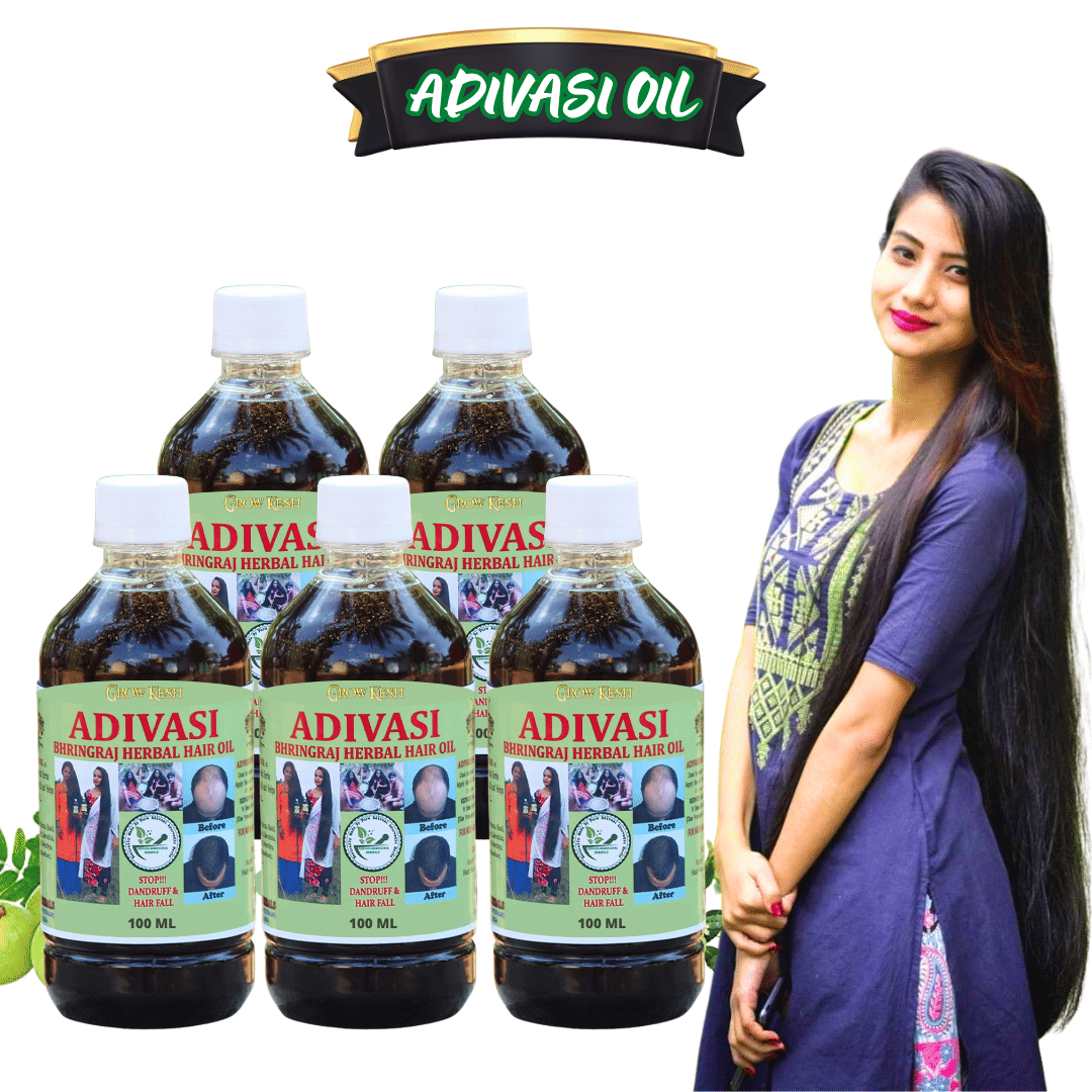 Growkesh - Anti Hair Fall Bhringraj Oil 500 ml ( Pack of 5 )