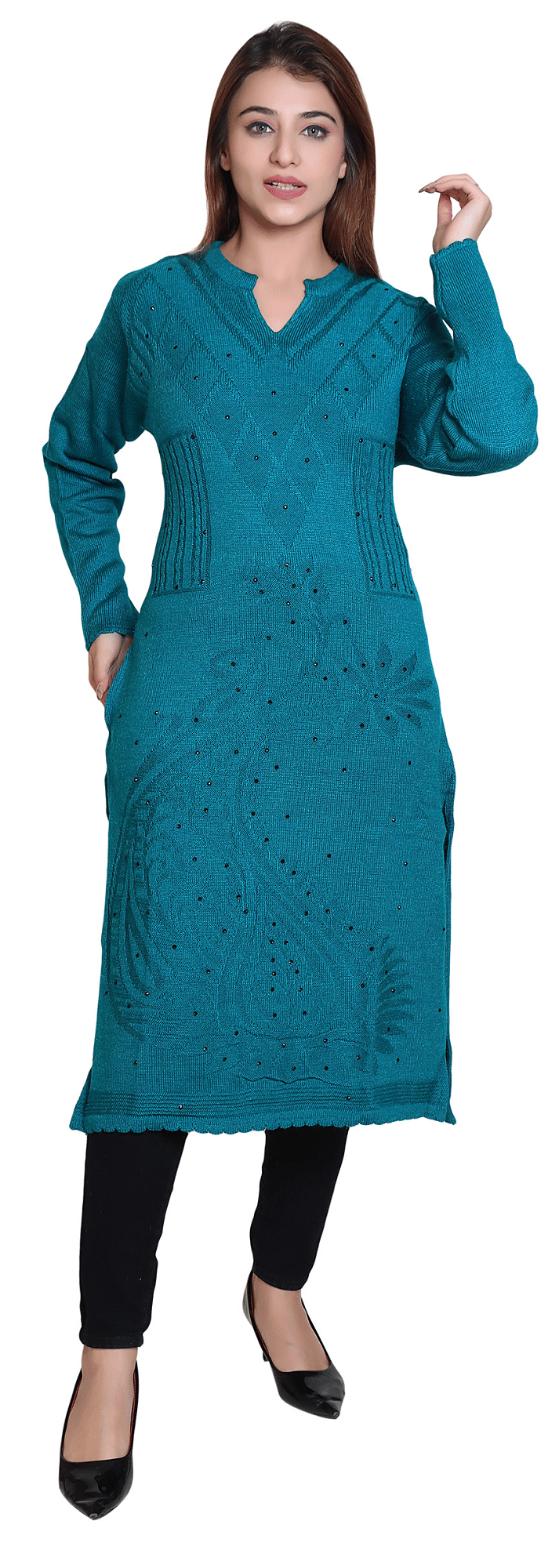 Japroz Acrylic Solid Straight Women's Kurti - Green ( Pack of 1 ) - Kurtis, Tunics | Buy online on ZillyBuy