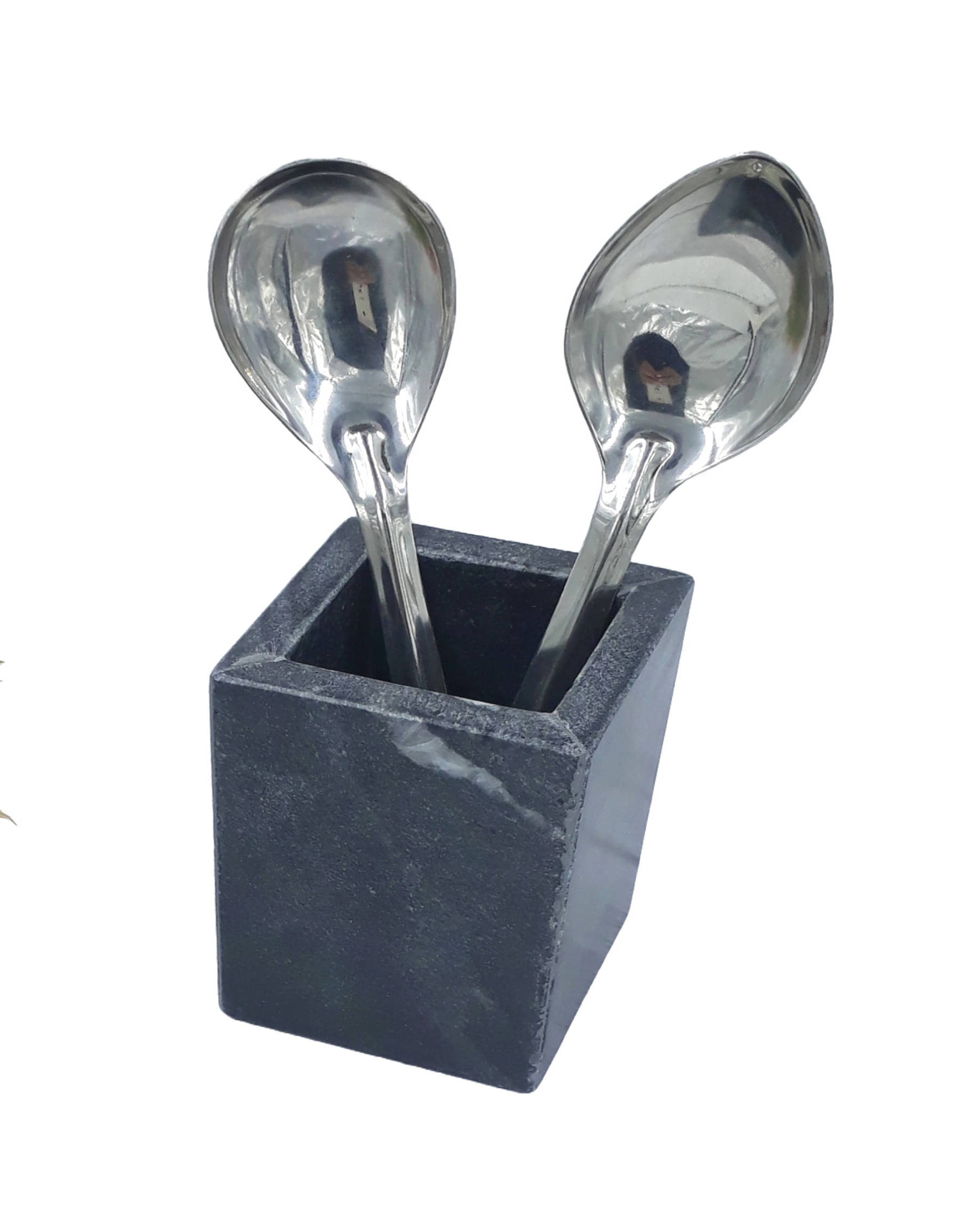     			KRAFT CLOUDS - Grey Ceramic Cutlery Holder ( Pack of 1 )
