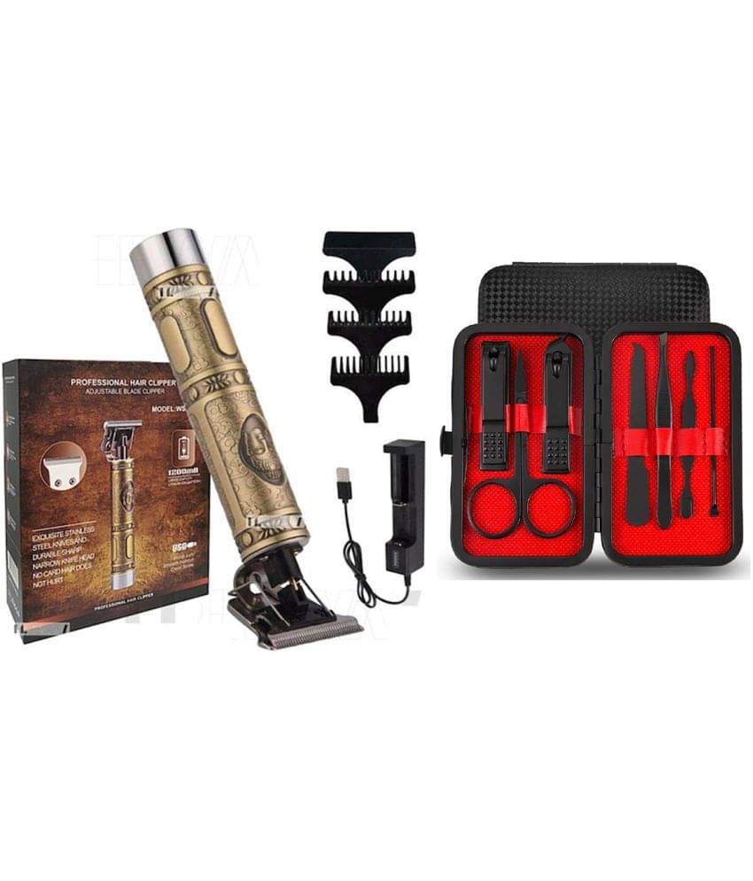     			T99 Gold Cordless Beard Trimmer With 45 minutes Runtime & 7 Pcs Manicure Kits