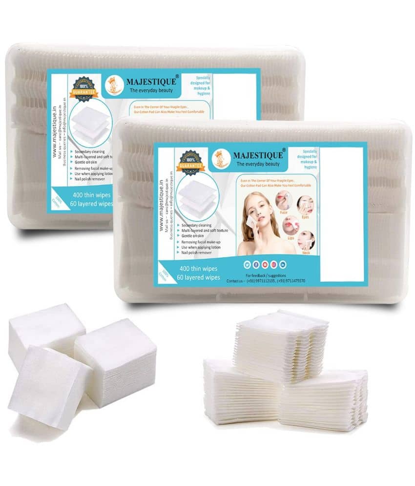 Majestique Cotton Face Pads, Makeup Removing Wipes, Face Cleansing Tissues Pad - 460 Count / 1 Box