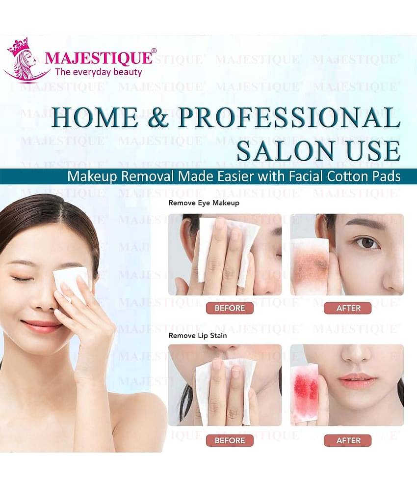Majestique Cotton Face Pads, Makeup Removing Wipes, Face Cleansing Tissues Pad - 460 Count / 1 Box