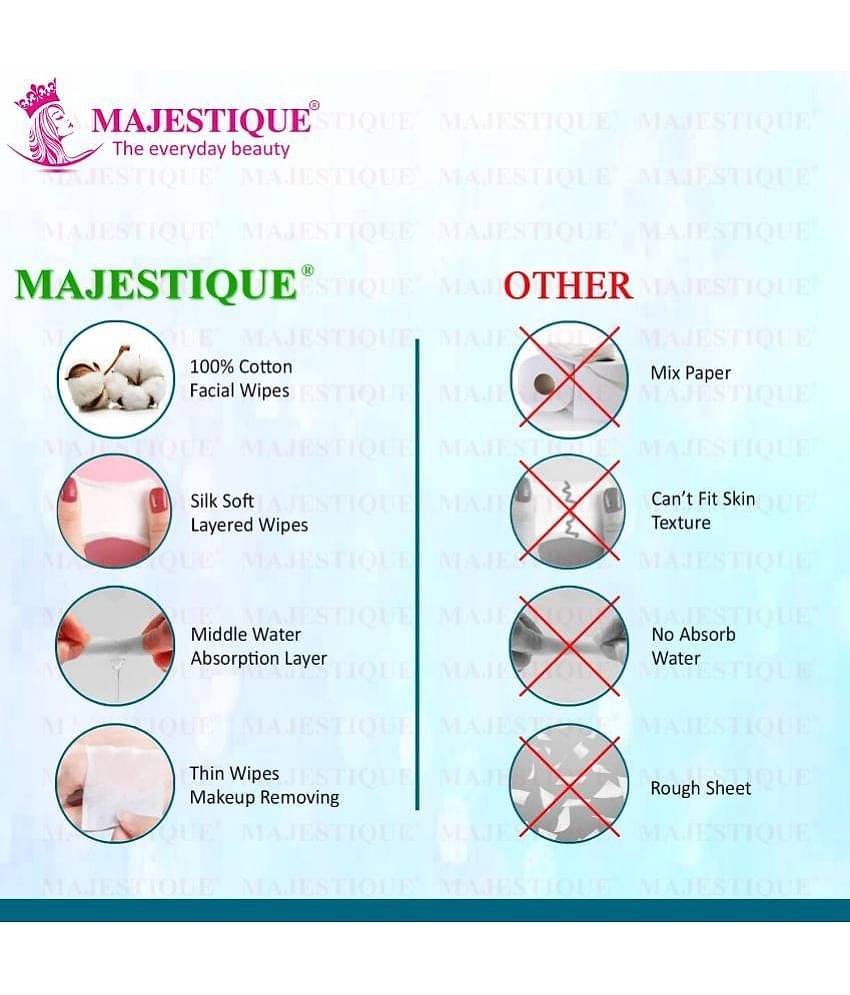 Majestique Cotton Face Pads, Makeup Removing Wipes, Face Cleansing Tissues Pad - 460 Count / 1 Box