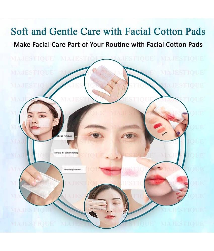 Majestique Cotton Face Pads, Makeup Removing Wipes, Face Cleansing Tissues Pad - 460 Count / 1 Box
