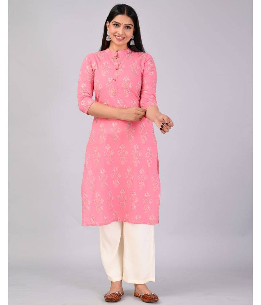MAUKA Rayon Printed Kurti With Palazzo Women's Stitched Salwar Suit - Pink ( Pack of 1 ) MAUKA Rayon Printed Kurti With Palazzo Women's Stitched Salwar Suit - Pink ( Pack of 1 )